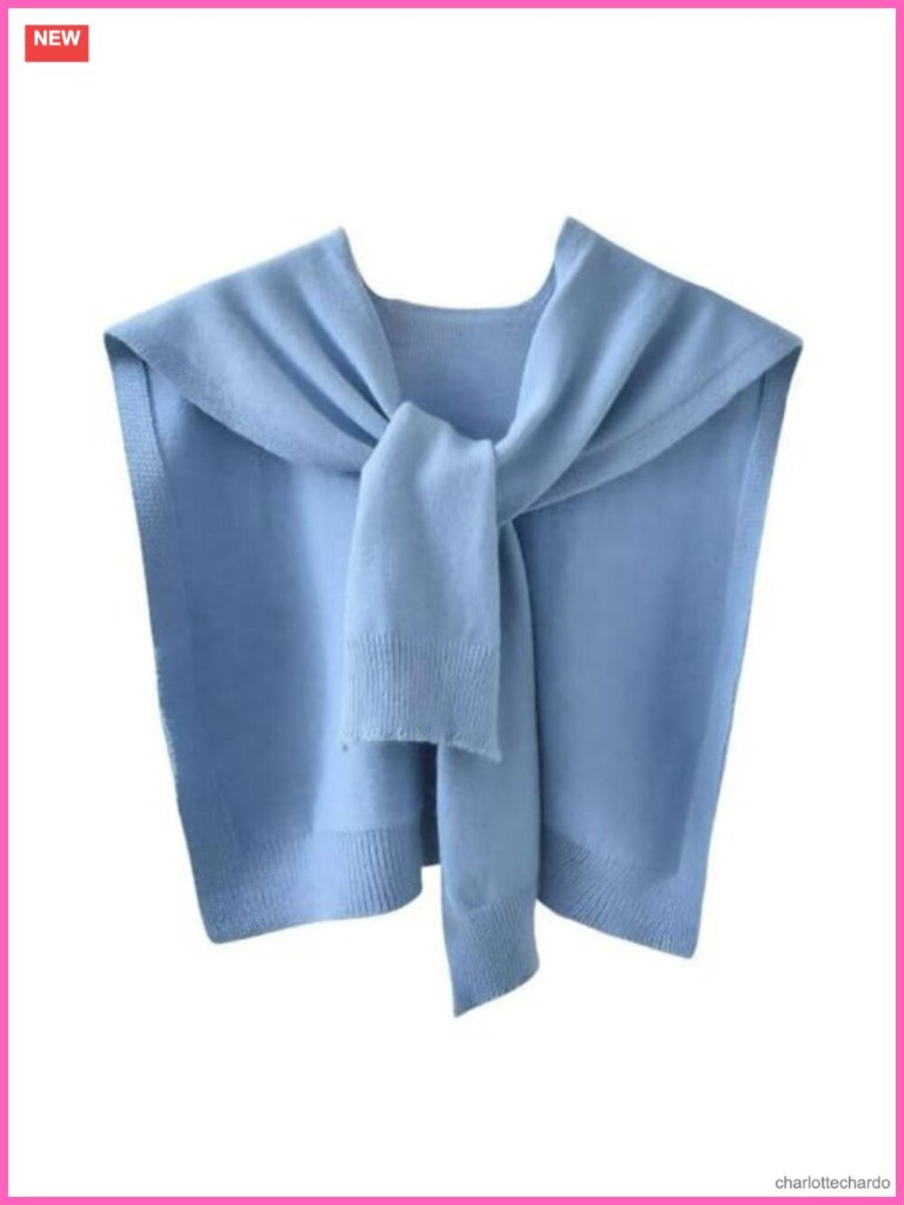 Sweater Knit Shawl Wrap with Sleeves Lightweight Knotted Poncho Cape Scarf